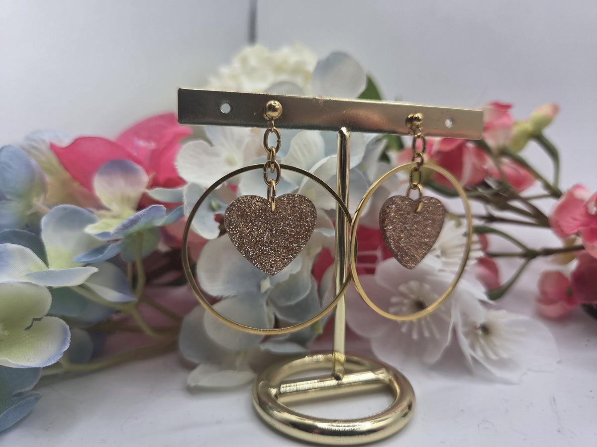 Boucles d’oreilles coeur