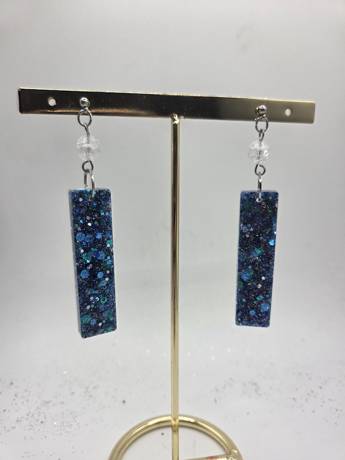 Boucles pendantes rectangulaires