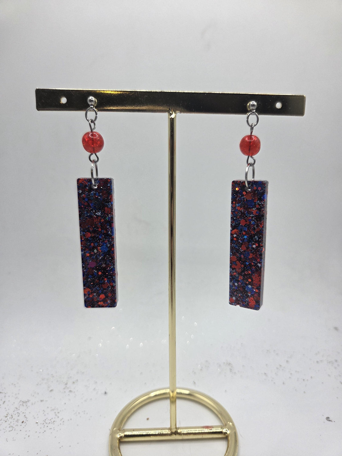 Boucles pendantes rectangulaires